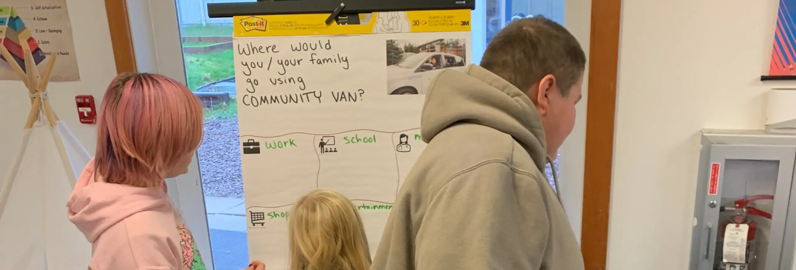 School classroom on community transit