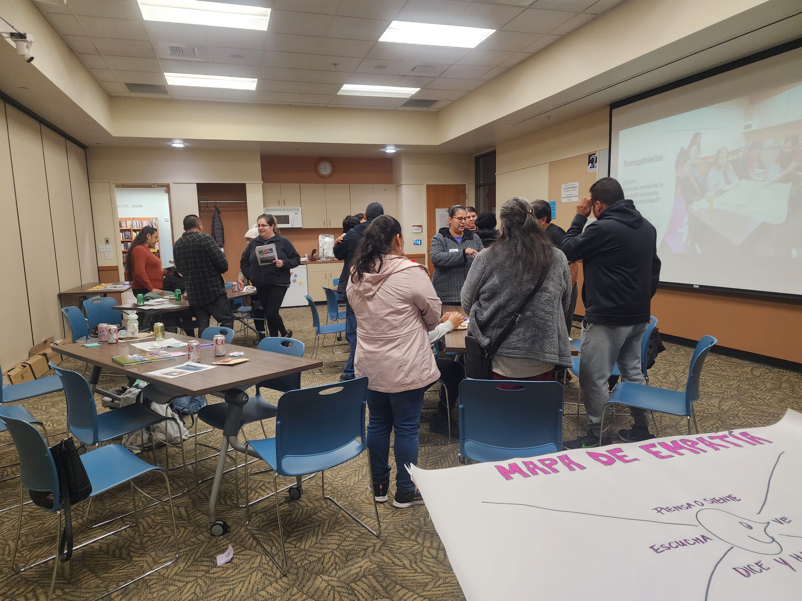 Classroom setting with adults