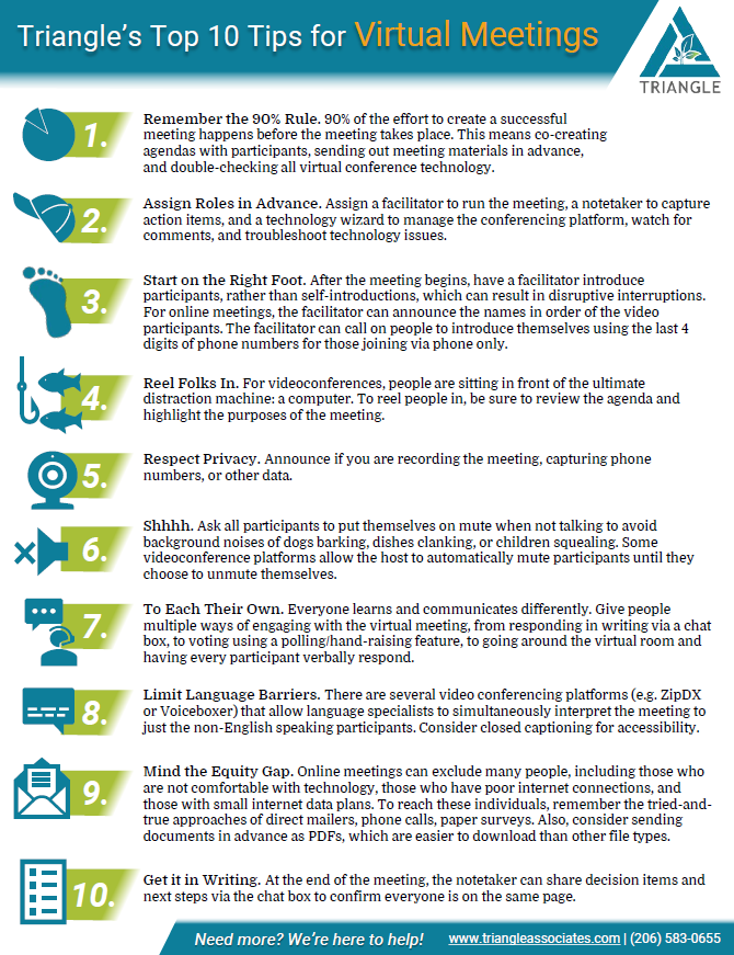 10 tips for Virtual Meetings
